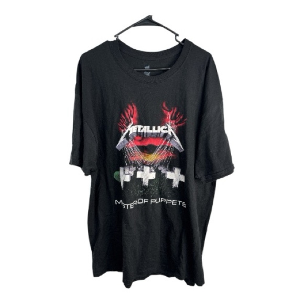 Hanes Men’s Metallica Black Master of Puppets Graphic T-Shirt Size 2X Unisex Y2K